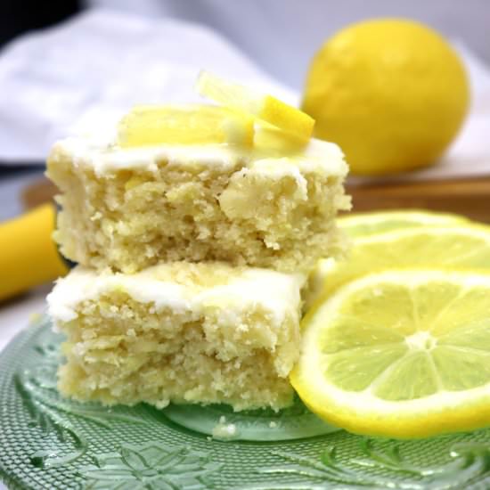 Lemon Brownies/Lemon Blondies - Recipe photo by TheFreckledCook