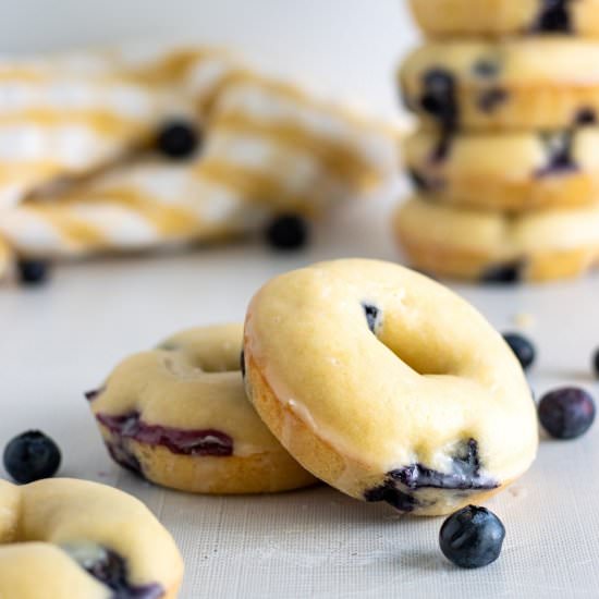 Baked Blueberry Donuts with Glaze - Recipe photo by This Home Kitchen
