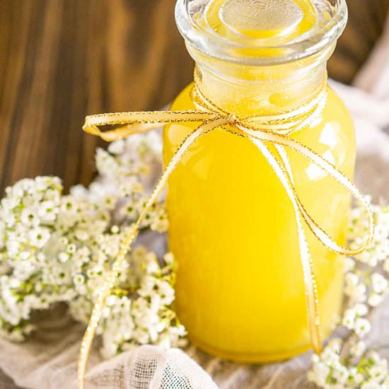 Fresh Ginger Simple Syrup - Recipe photo by Burrata and Bubbles