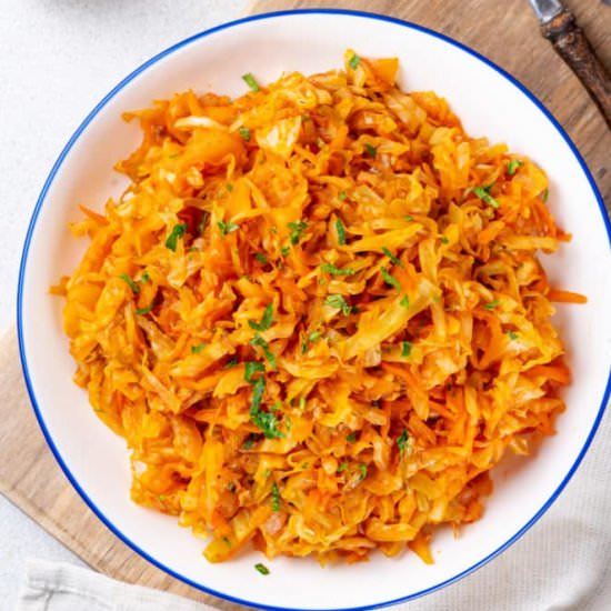 Russian Braised Cabbage - Recipe photo by allweeat