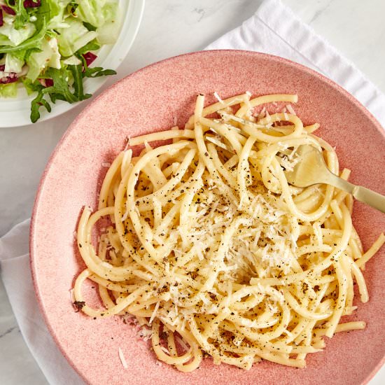 Bucatini Cacio e Pepe - Recipe photo by casualepicure