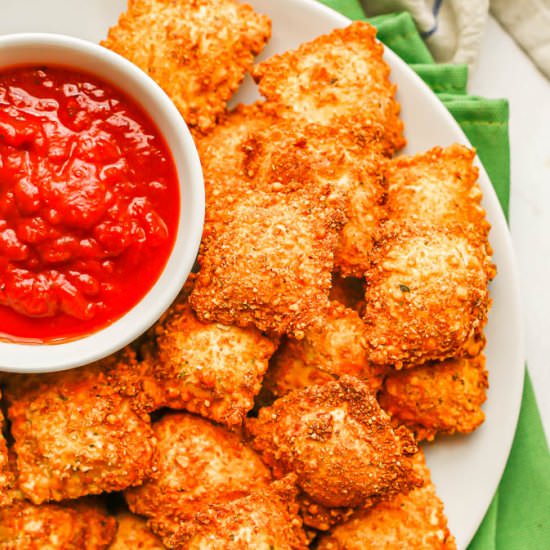 Air Fryer fried ravioli - Recipe photo by Family Food on the Table