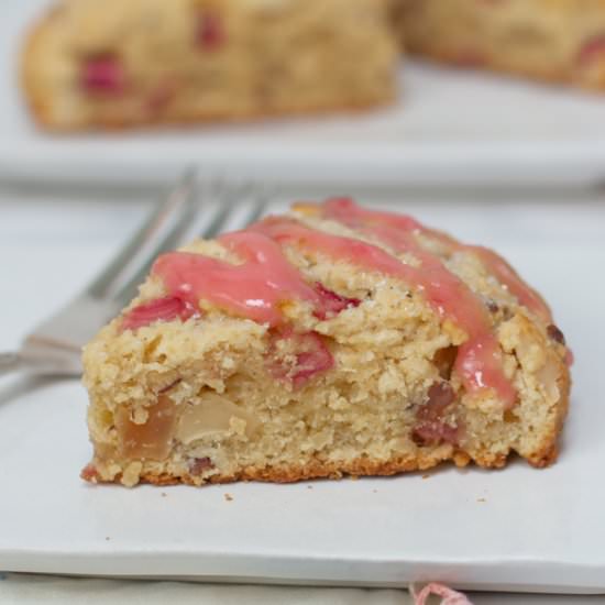 Gluten Free Rhubarb Scones - Recipe photo by a zest for life