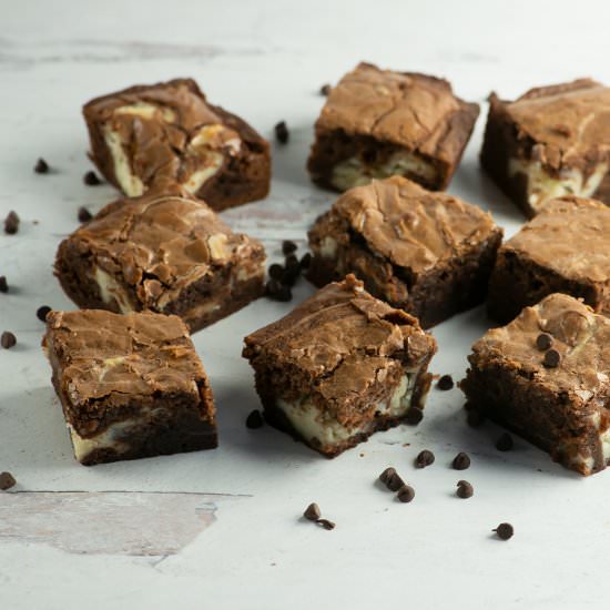 Cheesecake Swirl Brownies! - Recipe photo by Framed Cooks
