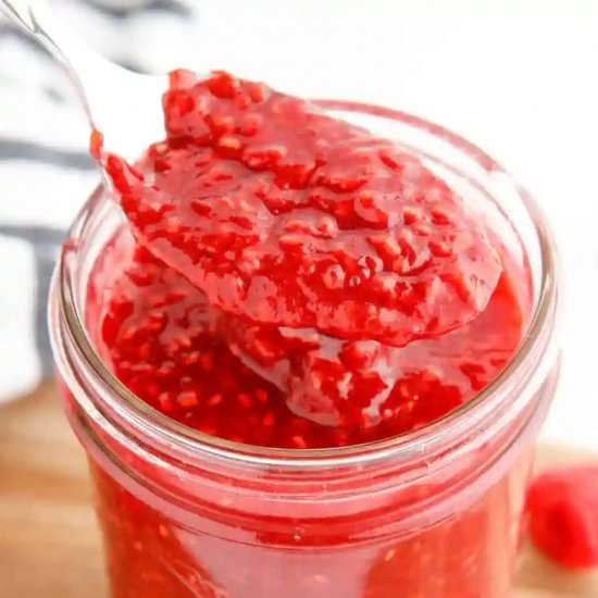 Easy Raspberry Jam (No Pectin!) - Recipe photo by OnMyKidsPlate