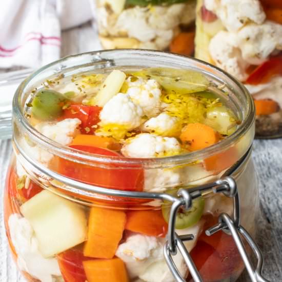 Giardiniera - Recipe photo by For the Love of Cooking