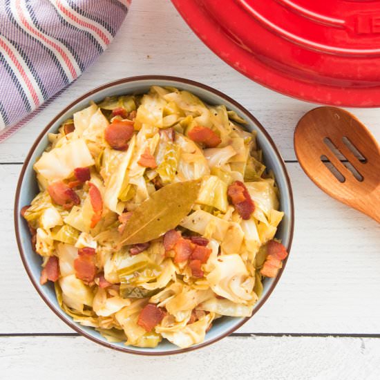 Braised Cabbage with Bacon - Recipe photo by senseandedibility