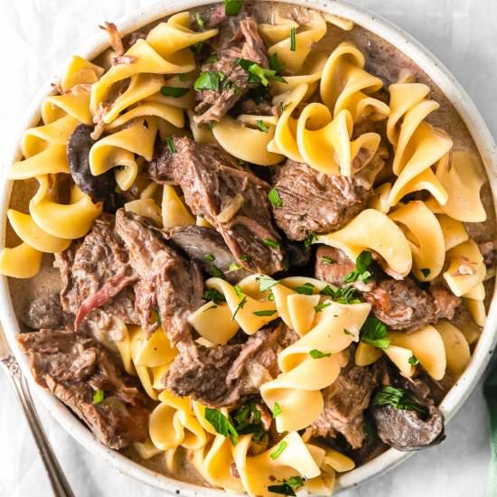 Slow Cooker Beef Stroganoff - Recipe photo by ToSimplyInspire