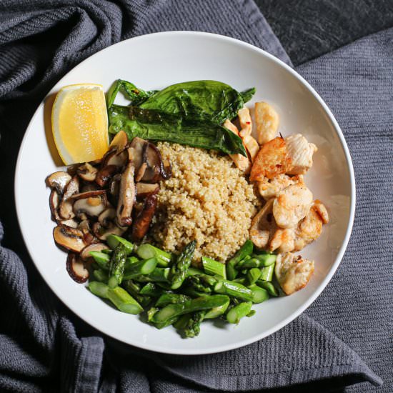 Ramp and Asparagus Quinoa Bowl - Recipe photo by theproducepack
