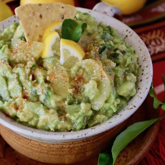 Poblano Guacamole with Lemon - Recipe photo by cookingontheweekends
