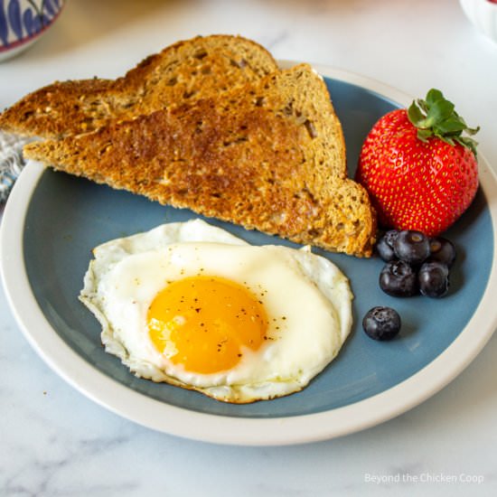 Sunny Side Up Eggs - Recipe photo by BeyondtheCoop
