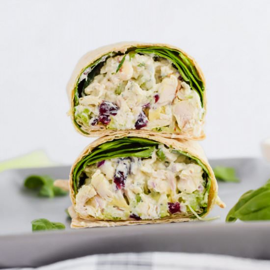 Pesto Chicken Salad Wrap - Recipe photo by apaigeofpositivity