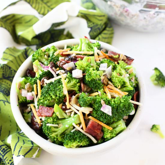 Broccoli Salad with Turkey Bacon - Recipe photo by Savvysavingcouple