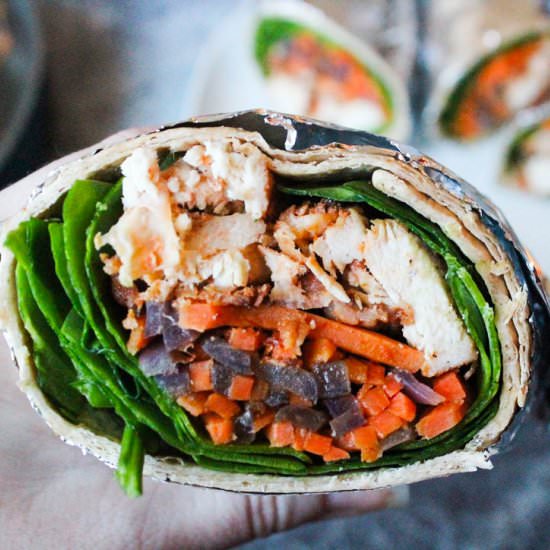 Grilled Sriracha Chicken Wrap - Recipe photo by blessthismeal