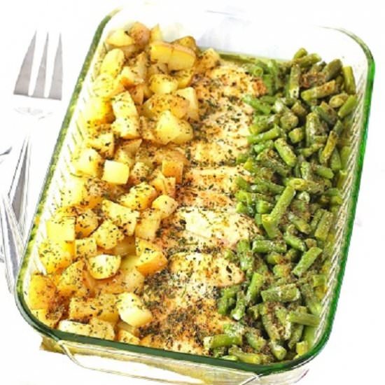 chicken, potatoes and green beans - Recipe photo by nowcookthis