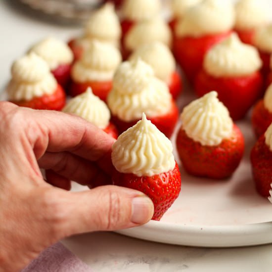 No Bake Strawberry Cheesecake Bites - Recipe photo by suebeehomemaker