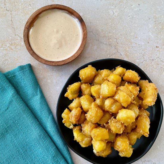 Vegan Cheese Curds - Recipe photo by serenetrail