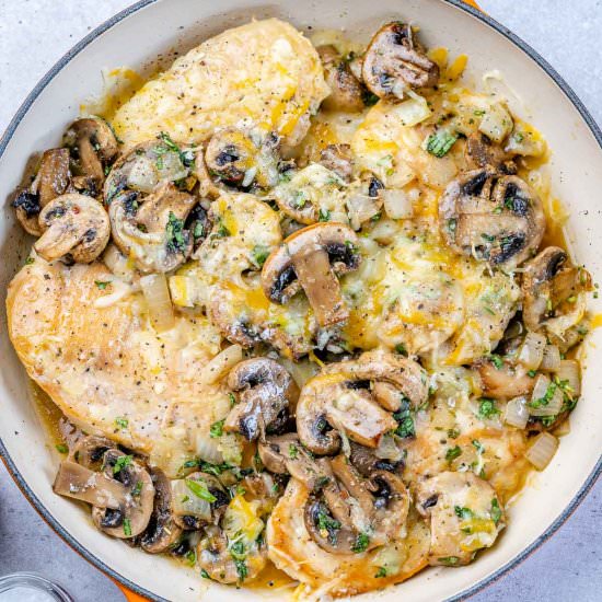 CHEESY CHICKEN AND MUSHROOM - Recipe photo by healthyfitnessmeals