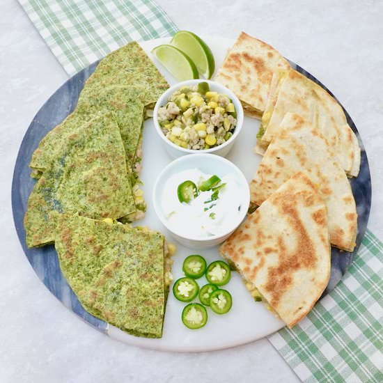 Chicken Enchilada Quesadilla - Recipe photo by anothertablespoon