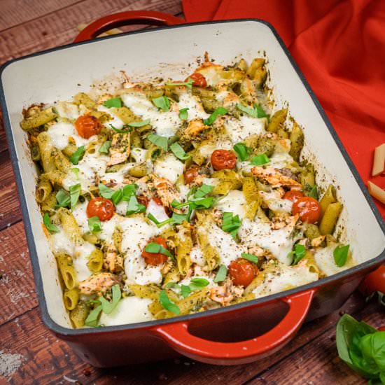 Salmon Pesto Pasta Bake - Recipe photo by Flawless Food