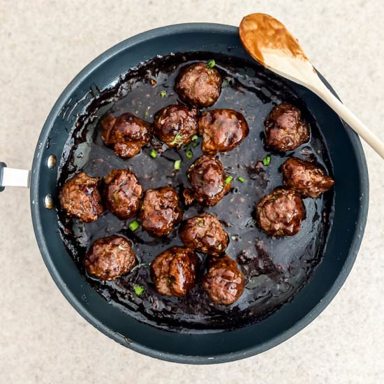 Teriyaki Meatballs - Recipe photo by Lisa G Cooks