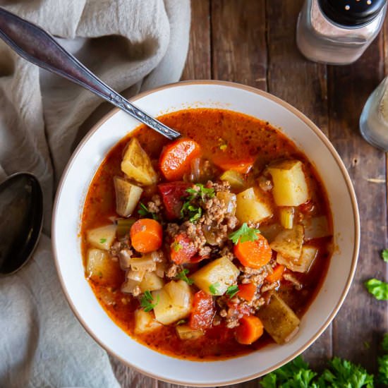 Crock Pot Hamburger Soup - Recipe photo by Neighborfood