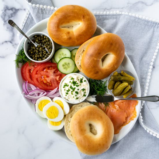 Smoked Salmon Bagel Platter - Recipe photo by freshapron