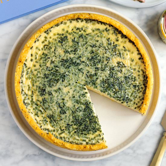 Polenta-Crusted Deep Dish Quiche - Recipe photo by twoofakindcooks