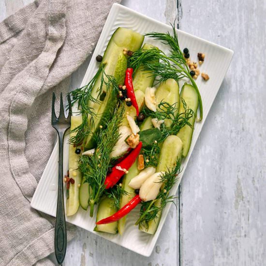 Spicy Refrigerator Dill Pickles - Recipe photo by maryobrien