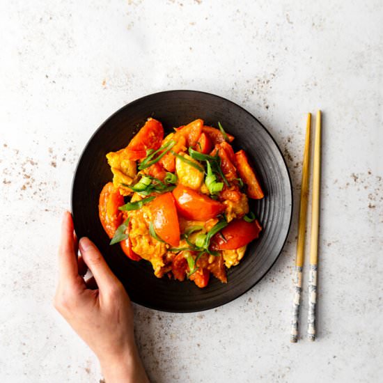Tomato Egg Stir-Fry - Recipe photo by etfoodvoyage