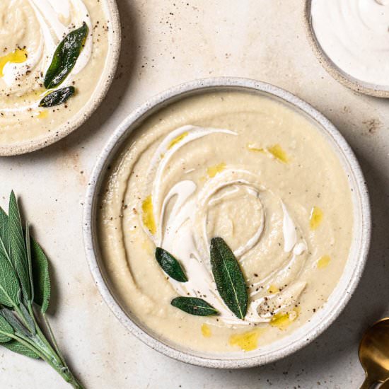 No Potato Leek Soup Dairy Free - Recipe photo by Our Nourishing Table