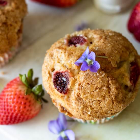 Strawberry Muffins - Recipe photo by LifesLittleSweets