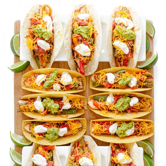 Chicken Fajita Tacos - Recipe photo by mapleandmango