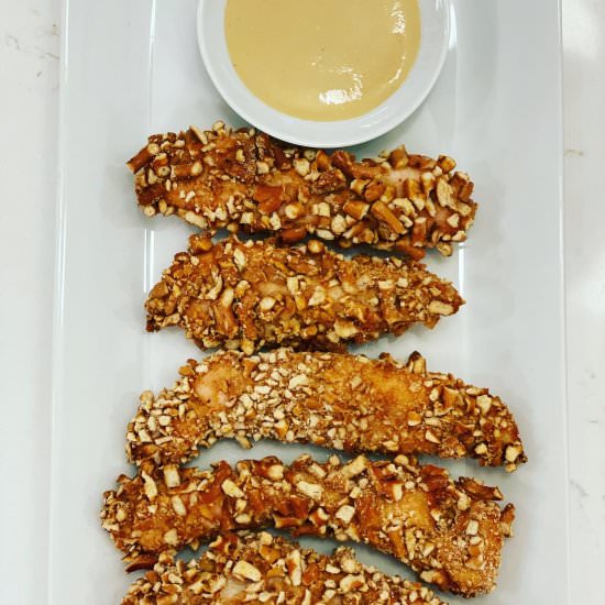 Pretzel Crusted Chicken Tenders - Recipe photo by The Ingredient Thief