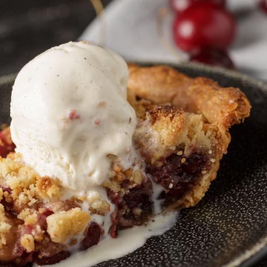 Cherry Pie with Crumb Topping - Recipe photo by Barbara Curry