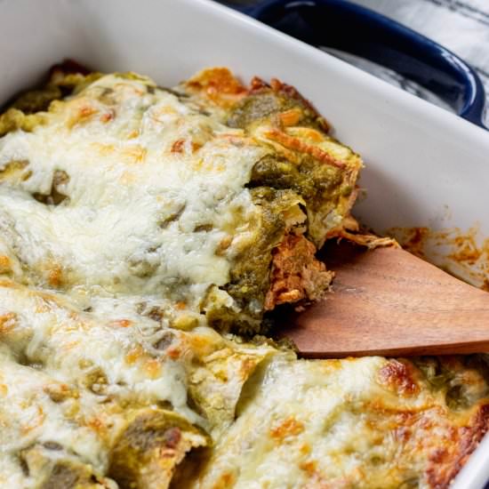 Chicken Enchiladas with Green Sauce - Recipe photo by MeganVsKitchen