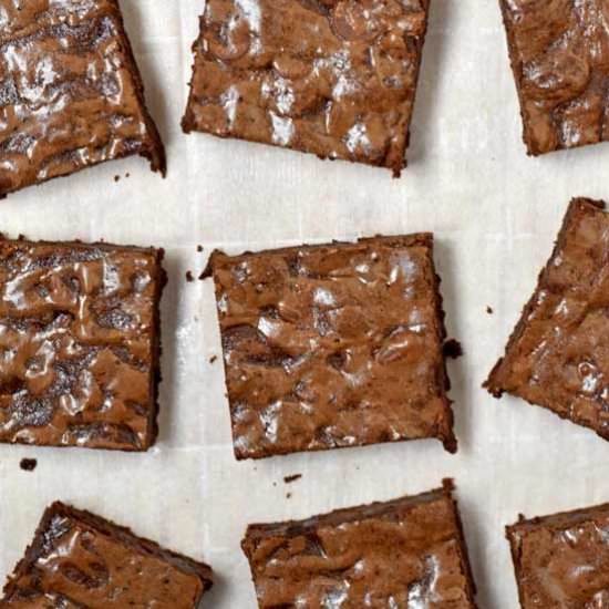 Easy GF Double Chocolate Brownies - Recipe photo by Flavor Walk