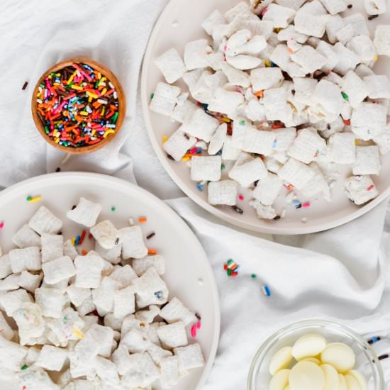 Funfetti Puppy Chow - Recipe photo by apaigeofpositivity