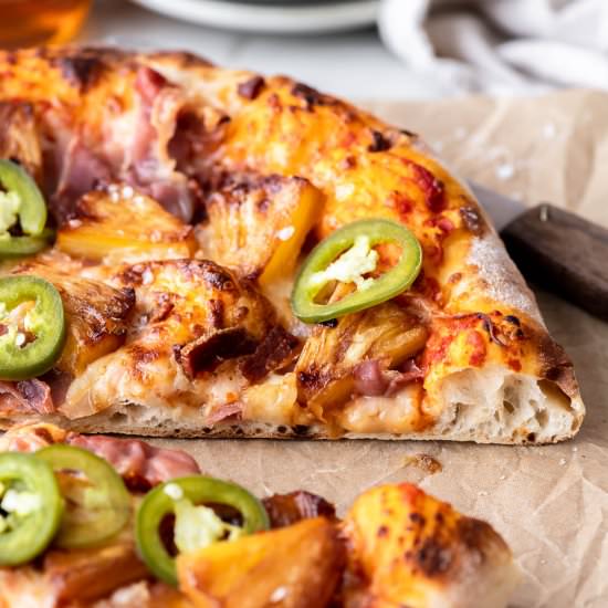 hawaiian pizza with prosciutto - Recipe photo by withspice