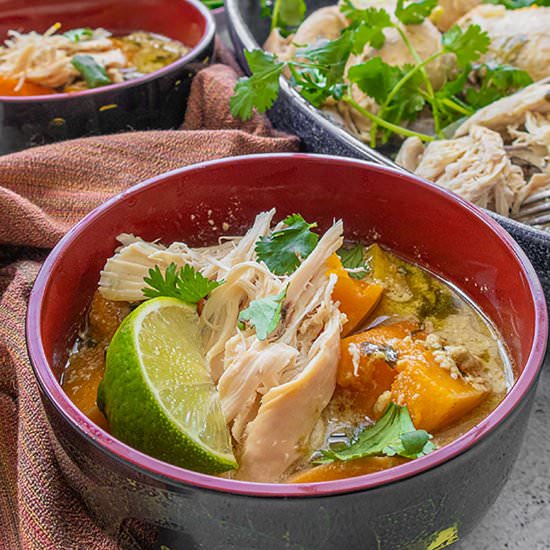 Instant Pot Thai Green Chicken Soup - Recipe photo by Only Gluten Free Recipes