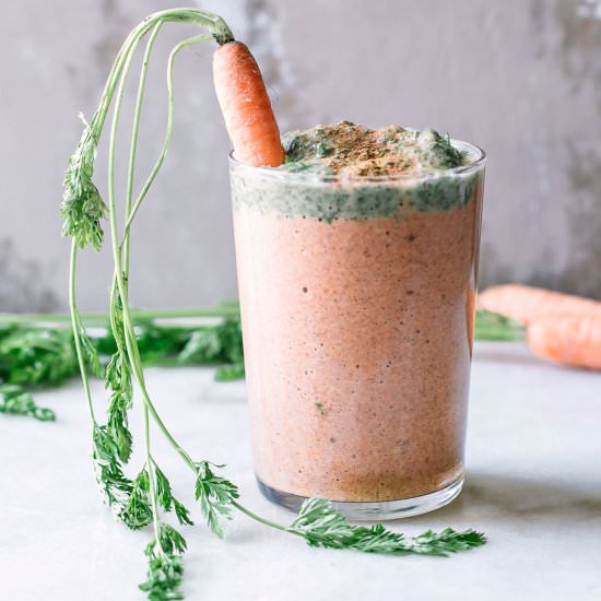 No Waste Carrot Greens Smoothie - Recipe photo by forkintheroad