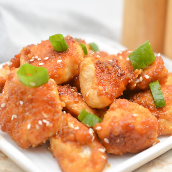 Keto Orange Chicken - Recipe photo by littlebitrecipes