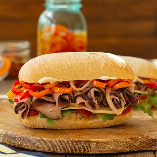 Roast Beef Picnic Sandwich - Recipe photo by tenpoundcakecompany