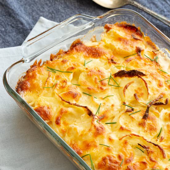 Australian Cheesy Potato Bake - Recipe photo by Wandercooks