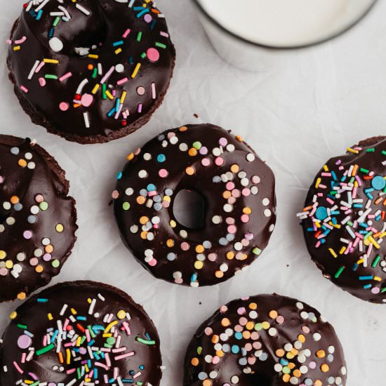 Chocolate Sprinkle Donuts - Recipe photo by alpineella