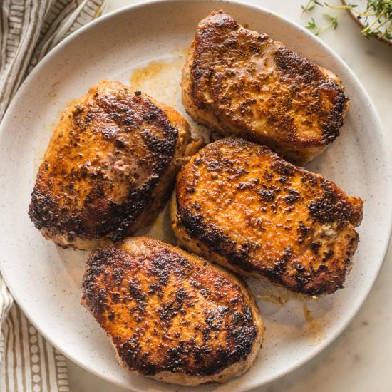 Baked Boneless Pork Chops - Recipe photo by nourishandfete
