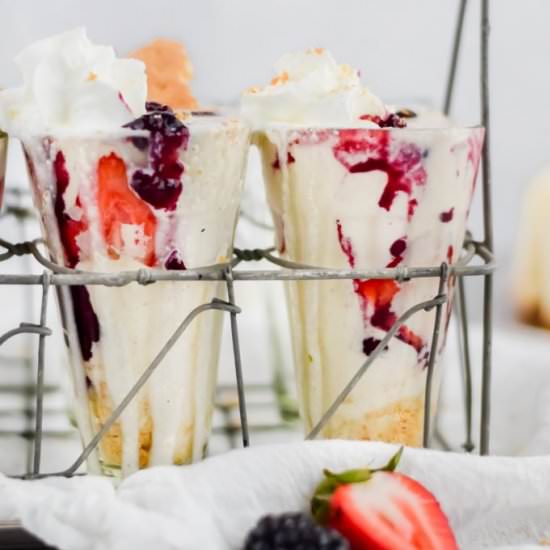 Triple Berry Cheesecake Milkshake - Recipe photo by apaigeofpositivity