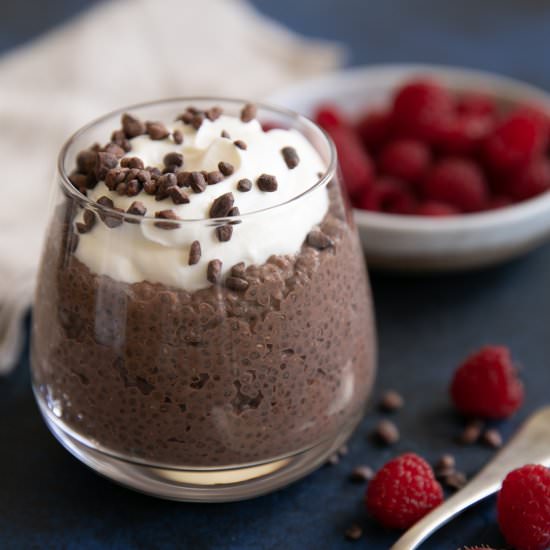 Chocolate Chia Pudding - Recipe photo by theforkedspoon
