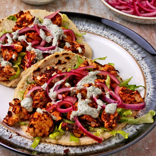 Roasted Barbacoa Cauliflower Tacos - Recipe photo by veganwithgusto