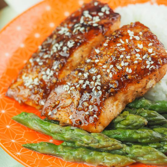 Honey Soy Glazed Salmon - Recipe photo by OleBlueDog